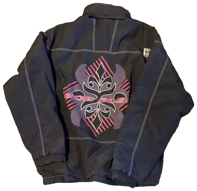 Bob Sleg — Veste BOB SLEG | Y2K Vintage Style | Blouson Streetwear | Bleu Marine | L